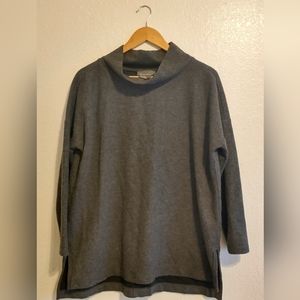 Anthropologie Dark Grey Oversized Tunic Sweater Size Medium